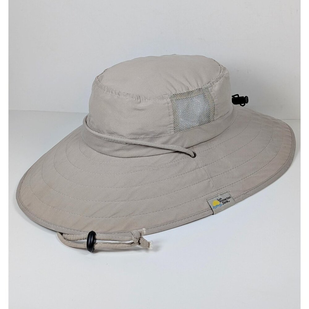 SUN PROTECTION ZONE 50+ UPF Sun Hat Cap Wide Brim Hiking Adjustable Lightweight